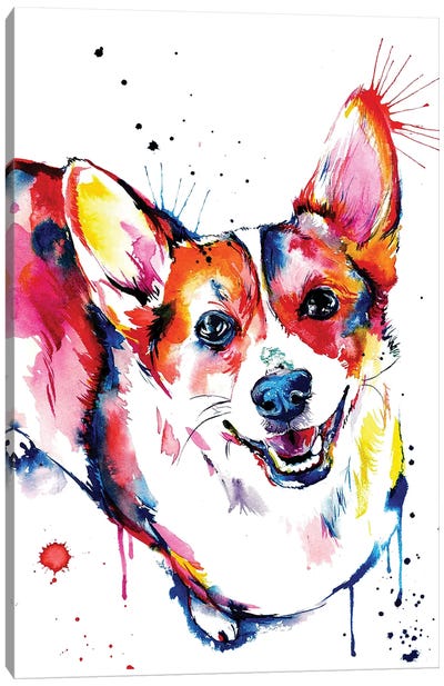 Corgi Canvas Art Print - 3-Piece Animal Art