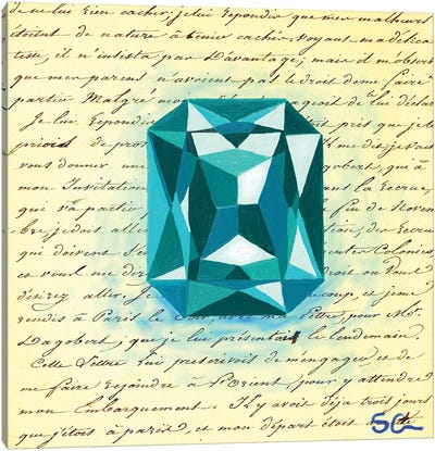 Blue Diamond Canvas Art Print - Silan Chen