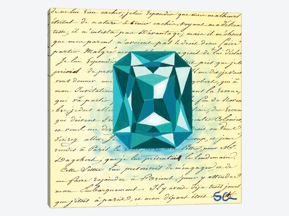 Blue Diamond by Silan Chen 1-piece Canvas Art