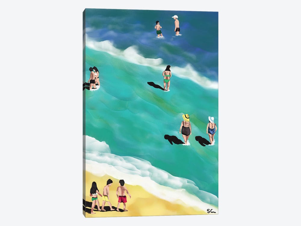 Fun Day At Beach by Silan Chen 1-piece Canvas Artwork