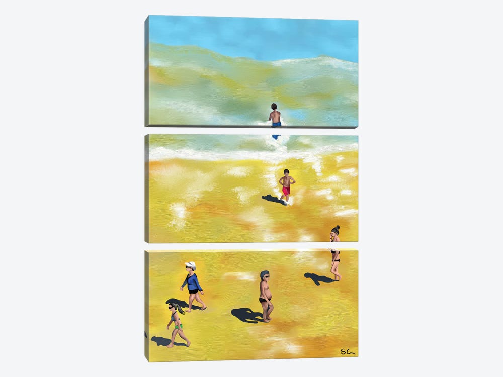 Summer Fun II by Silan Chen 3-piece Canvas Art Print