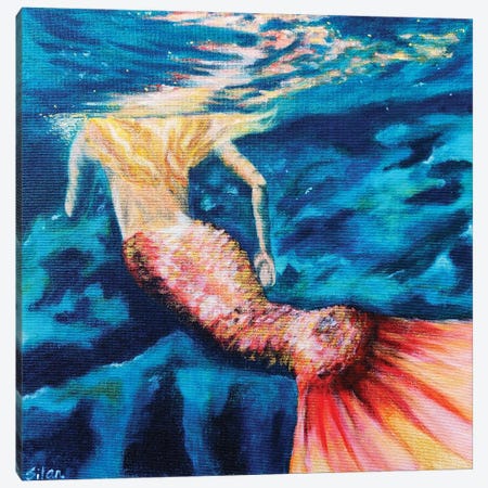 Once Mermaid Has Came Canvas Print #SNC23} by Silan Chen Canvas Art Print