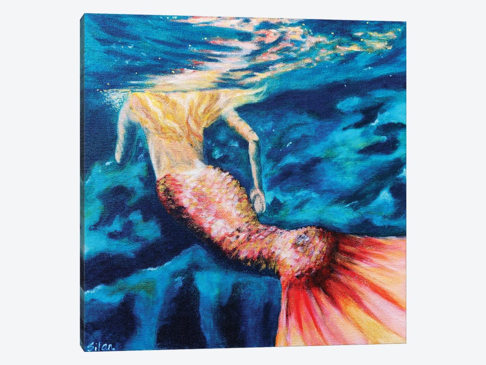 Once Mermaid Has Came by Silan Chen 1-piece Canvas Art