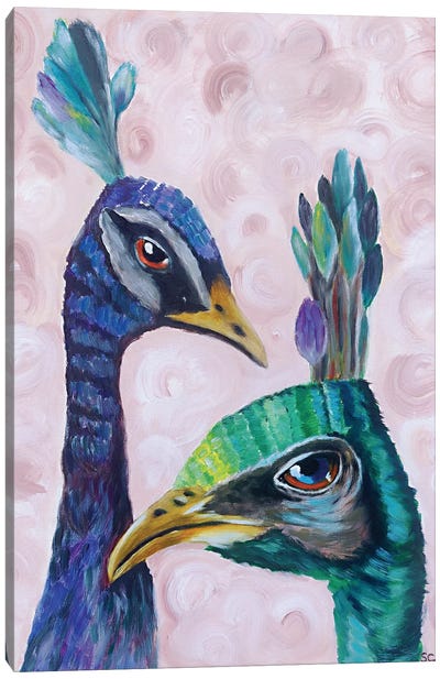I Am Beautiful Canvas Art Print - Peacock Art