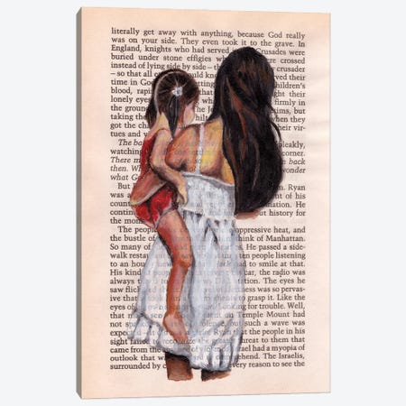 Mother And Daughter Canvas Print #SNC42} by Silan Chen Canvas Art Print