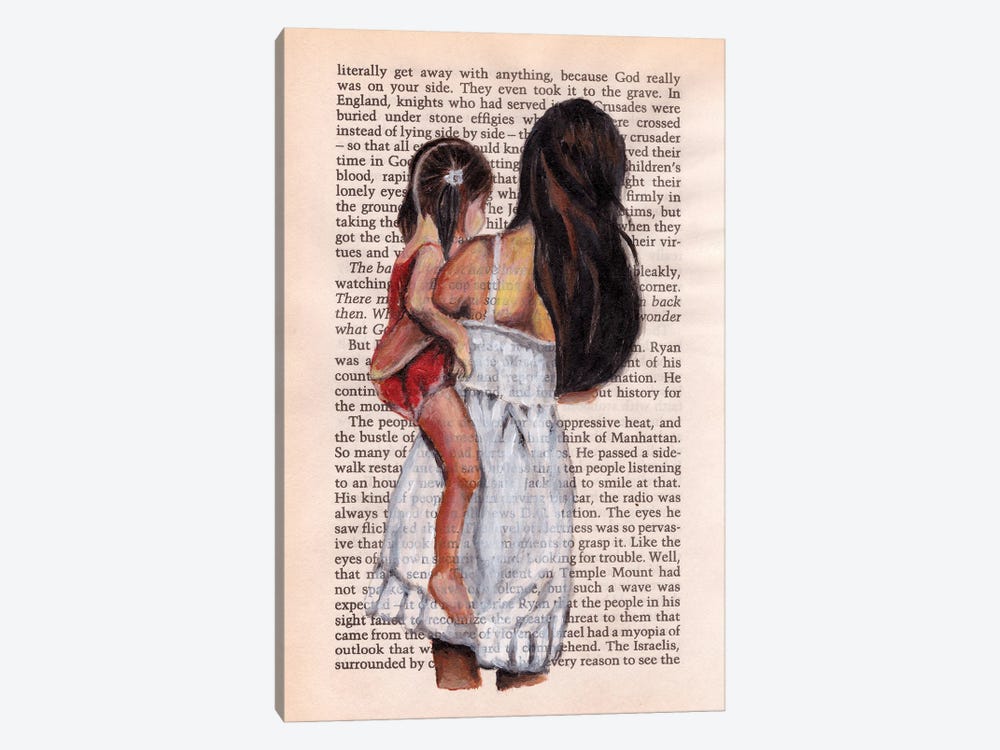 Mother And Daughter by Silan Chen 1-piece Canvas Print