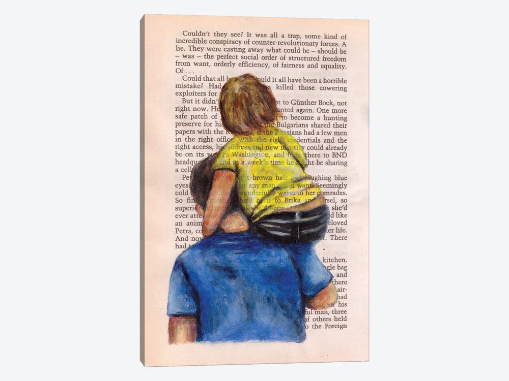Father And Son by Silan Chen 1-piece Canvas Art