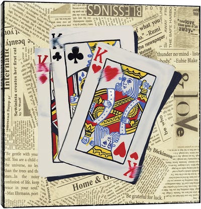 Three Kings Canvas Art Print - Cards & Board Games