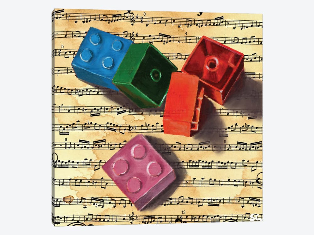 Lego Blocks by Silan Chen 1-piece Canvas Print