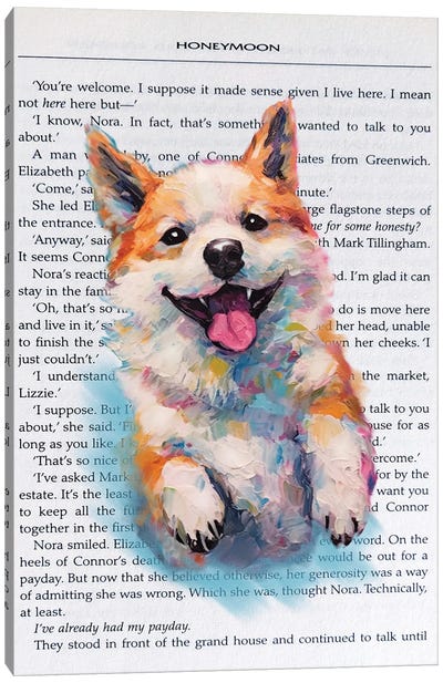 Dog II Canvas Art Print - Corgi Art