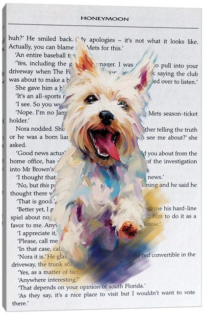 Dog III Canvas Art Print - West Highland White Terrier Art