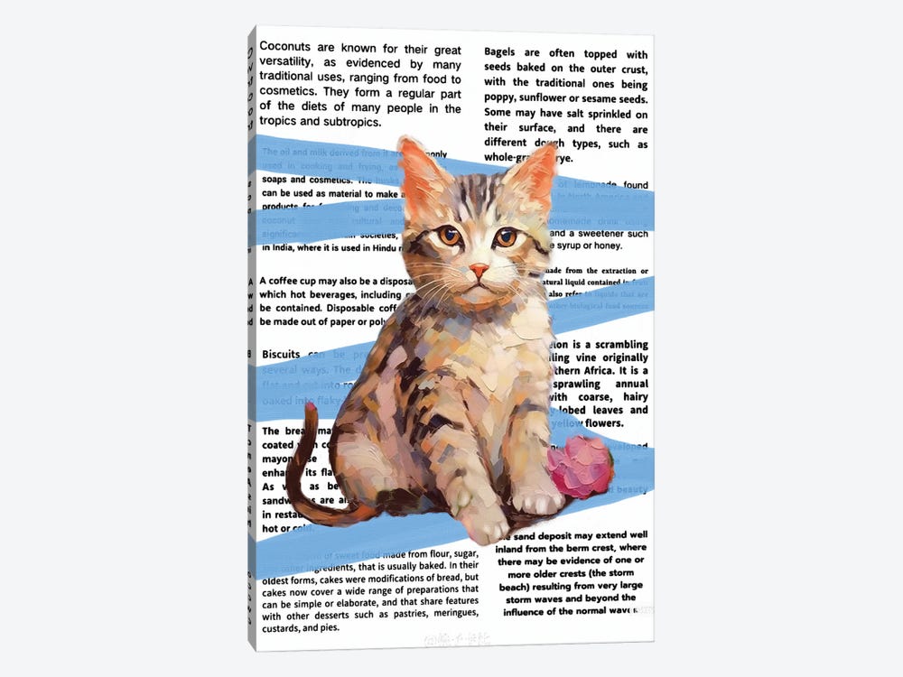 Cat by Silan Chen 1-piece Canvas Artwork