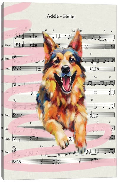 German Shepherd Canvas Art Print - Silan Chen
