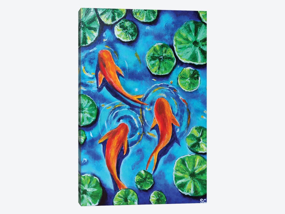 Im Coming Home - Koi Fish by Silan Chen 1-piece Canvas Wall Art