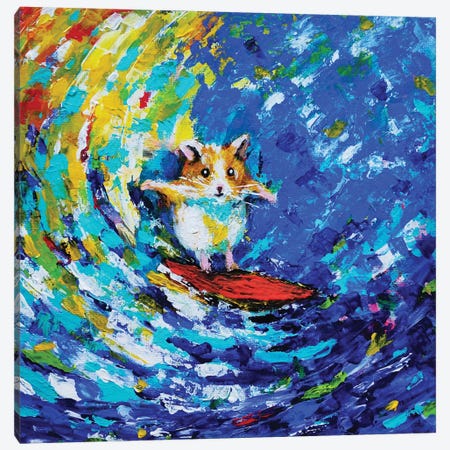 Little Surfer Canvas Print #SNC82} by Silan Chen Art Print