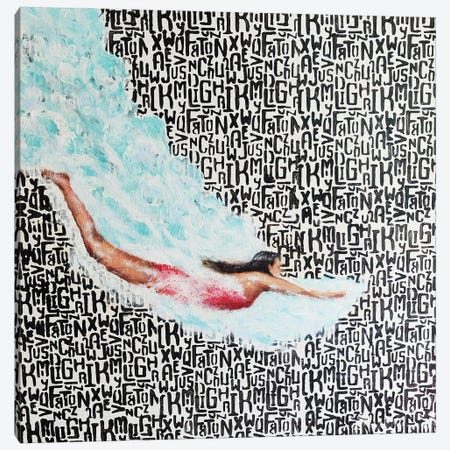 Diving In Canvas Print #SNC9} by Silan Chen Art Print