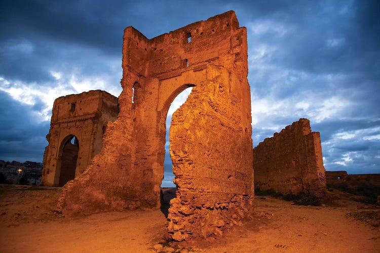 Fez, Morocco. Marinid Tombs at night