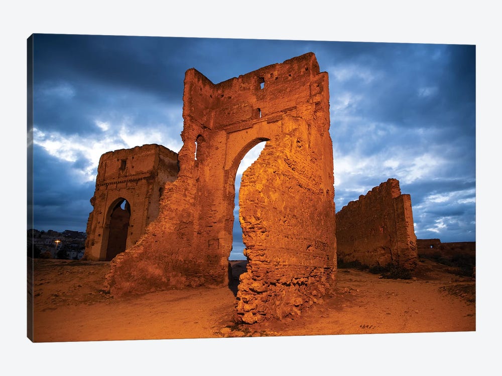 Fez, Morocco. Marinid Tombs at night by Jolly Sienda 1-piece Canvas Print
