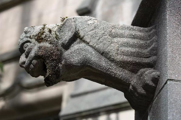 Jolly Sienda: University of Washington, Seattle, Washington State. Architectural detail, gargoyle by Jolly Sienda