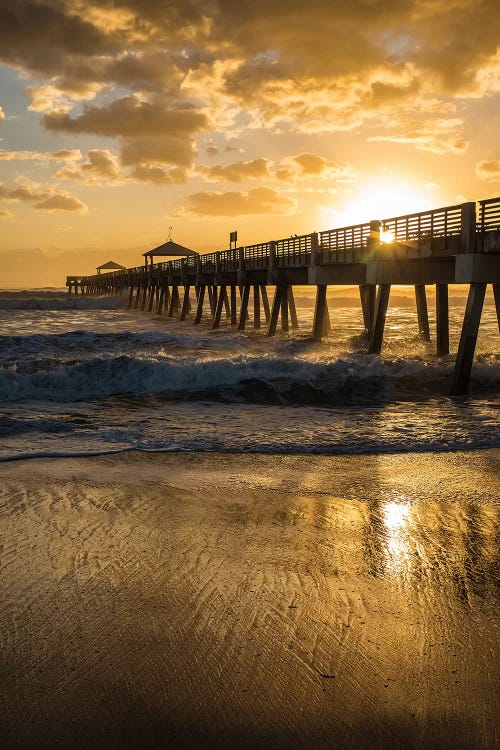 Juno Beach, Palm Beach County, Florida. Sunrise and high surf. by Jolly Sienda wall art