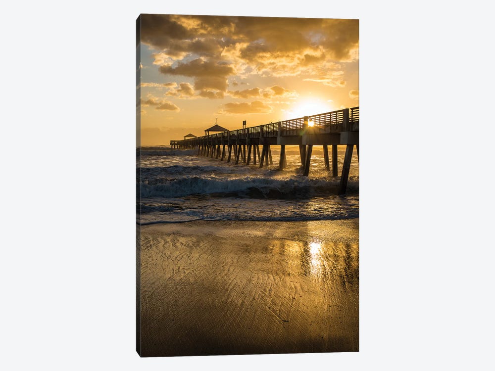 Juno Beach, Palm Beach County, Florida. Sunrise and high surf. by Jolly Sienda 1-piece Canvas Wall Art
