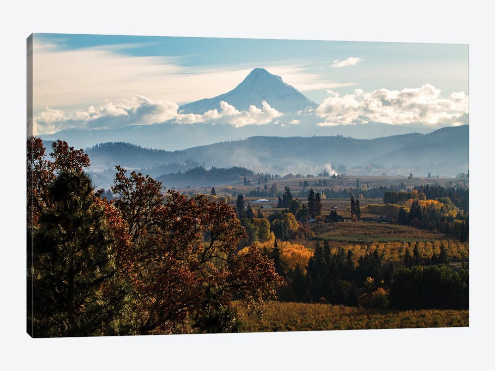 USA, Oregon. Mount Hood autumn landscape scenery. by Jolly Sienda 1-piece Canvas Artwork