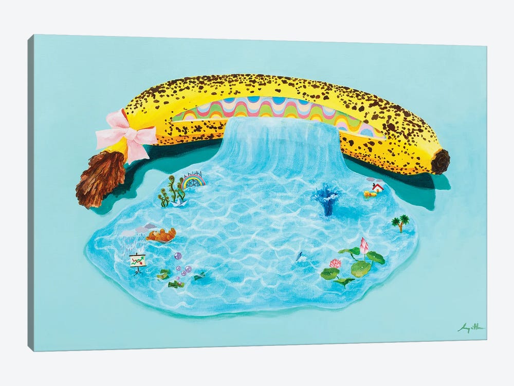Banana Fall 104 by Sanghee Ahn 1-piece Canvas Art
