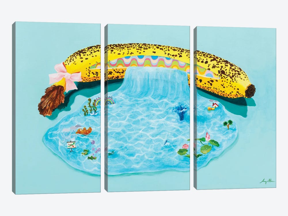 Banana Fall 104 by Sanghee Ahn 3-piece Canvas Wall Art