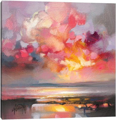 Rose Cumulus Study I Canvas Art Print - Sunsets & The Sea