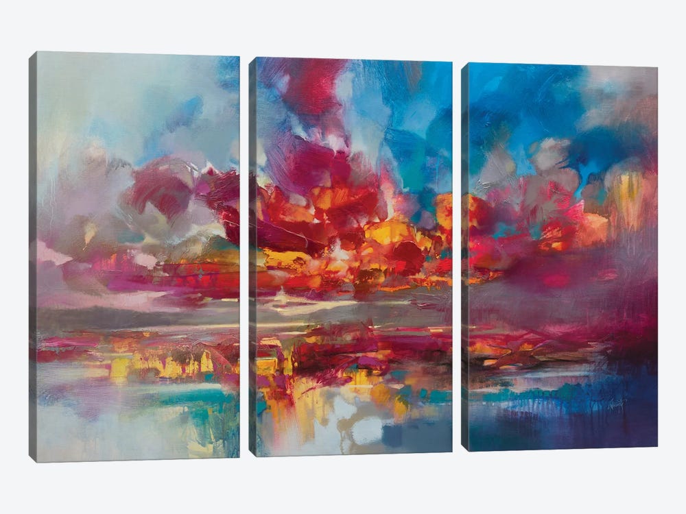Red Energy by Scott Naismith 3-piece Canvas Art
