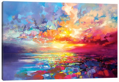 Loch Ness Euphoria Canvas Art Print - Large Colorful Accents