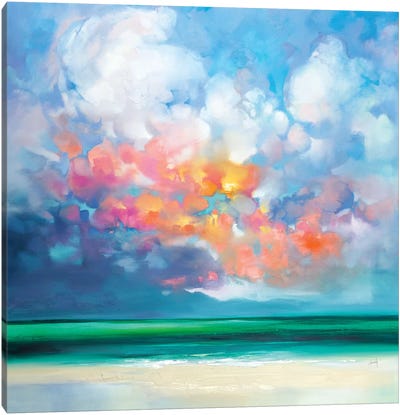 Gulf Stream Green Canvas Art Print - Pastel Impressionism