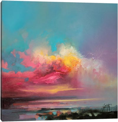 Cumulus Consonance Study II Canvas Art Print - Cloudy Sunset Art