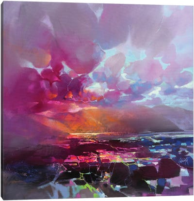 Loch Shiel Canvas Art Print - Purple Abstract Art