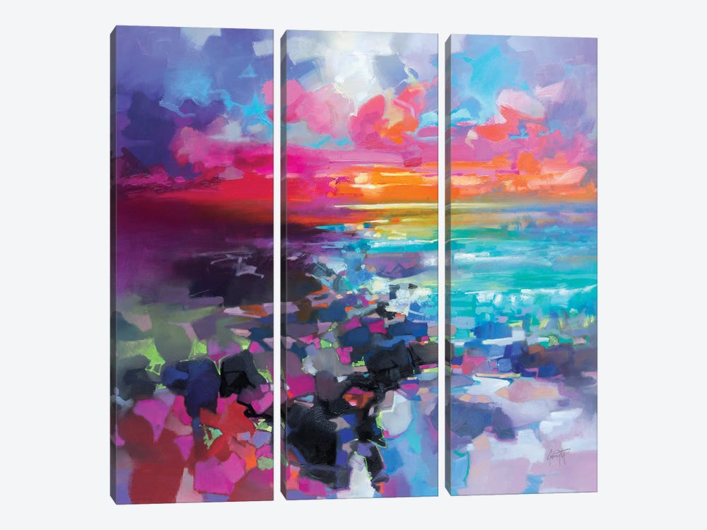 Barra Sunset Fragments by Scott Naismith 3-piece Canvas Art Print