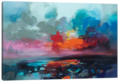 Glimmer of Hope Canvas Art Print - Lake & Ocean Sunrise & Sunset Art