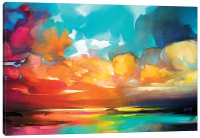 Cloud Spectrum Canvas Art Print - Colorful Abstracts