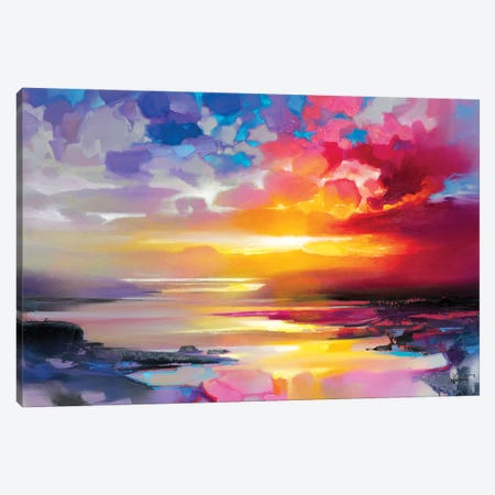 Low Tide Sunset Canvas Print #SNH191} by Scott Naismith Canvas Wall Art