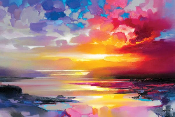 Large Scenic & Landscape Art - Canvas Prints: Low Tide Sunset by Scott Naismith