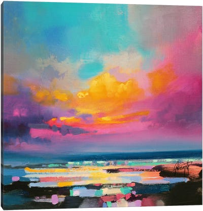 Diminuendo Sky Study II Canvas Art Print - Cloudy Sunset Art