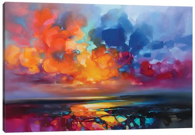 Euphoric Sky Canvas Art Print - Large Colorful Accents