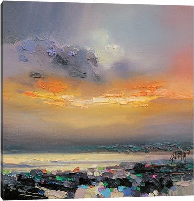 Harris Sky Study II Canvas Art Print - Cloudy Sunset Art