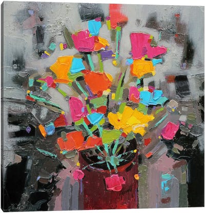 Bouquet of Colour Canvas Art Print - Colorful Spring