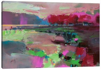 Cowal Trees Canvas Art Print - Pastel Impressionism