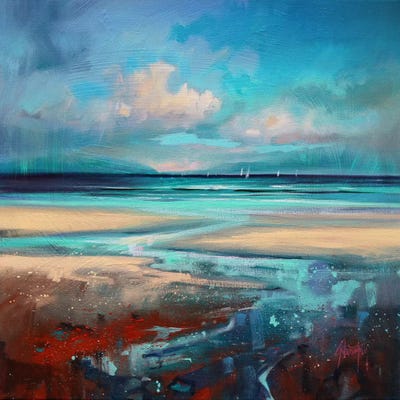 Cyan Sailing by Scott Naismith acrylic art print