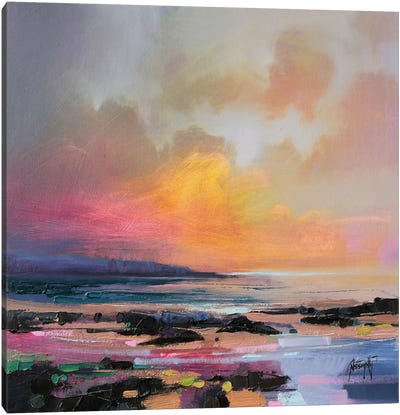 Uist Light I Canvas Art Print - Cloudy Sunset Art