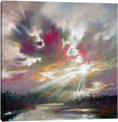 Loch Light II Canvas Art Print - Cloudy Sunset Art