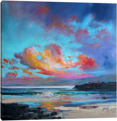 Uist Light II Canvas Art Print - Cloudy Sunset Art
