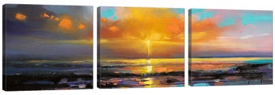 Sunburst Canvas Art Print - 3-Piece Panoramic Art