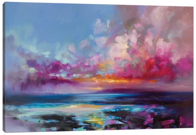 Arran Glow Canvas Art Print - Cloudy Sunset Art